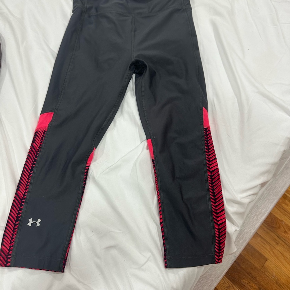 Under Armour Charcoal and Neon Pink Active Leggings